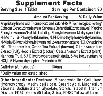 Hi-Tech Pharmaceuticals Sports Nutrition & More Lipodrene Hi-Tech Pharmaceuticals Lipodrene with Ephedra 90 Tabs