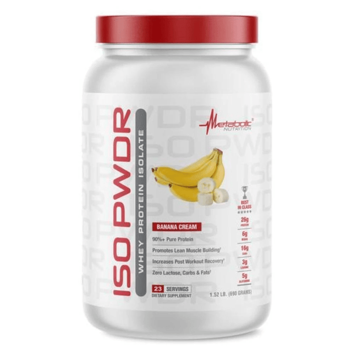 Metabolic Nutrition Protein Powders Banana Cream Metabolic Nutrition ISO PWDR Protein 23 Servings