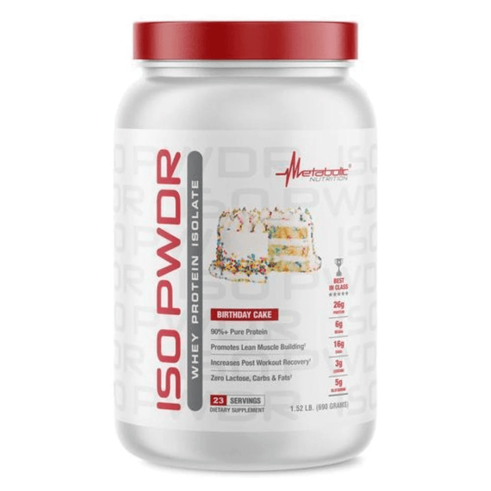 Metabolic Nutrition Protein Powders Birthday Cake Metabolic Nutrition ISO PWDR Protein 23 Servings