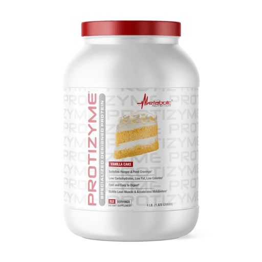 Metabolic Nutrition Sports Nutrition & More Vanilla Cake Metabolic Nutrition Protizyme 4 Lbs