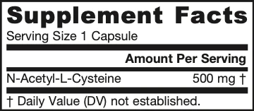 Jarrow Formulas Vitamins & Minerals Jarrow NAC 500mg 60 Capsules