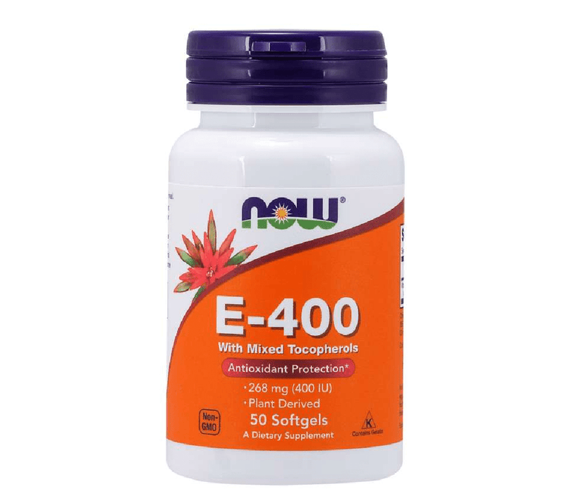 Now Foods Vitamins, Minerals, Herbs & More Now Foods E-400 Mixed Tocopherols 50 Softgels