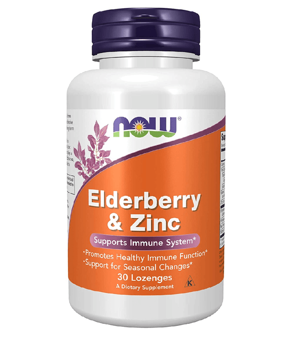 Now Foods Vitamins, Minerals, Herbs & More Now Foods Elderberry & Zinc 30 Lozenges