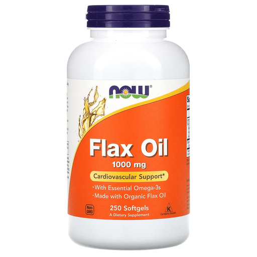 Now Foods Vitamins, Minerals, Herbs & More Now Foods Flax Oil Organic 1000 Mg 250 Softgels