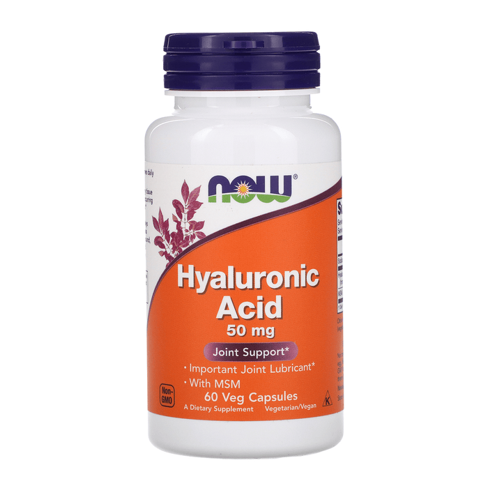 Now Foods Vitamins, Minerals, Herbs & More Now Foods Hyaluronic Acid 50 Mg + MSM 60 Vegetable Capsules