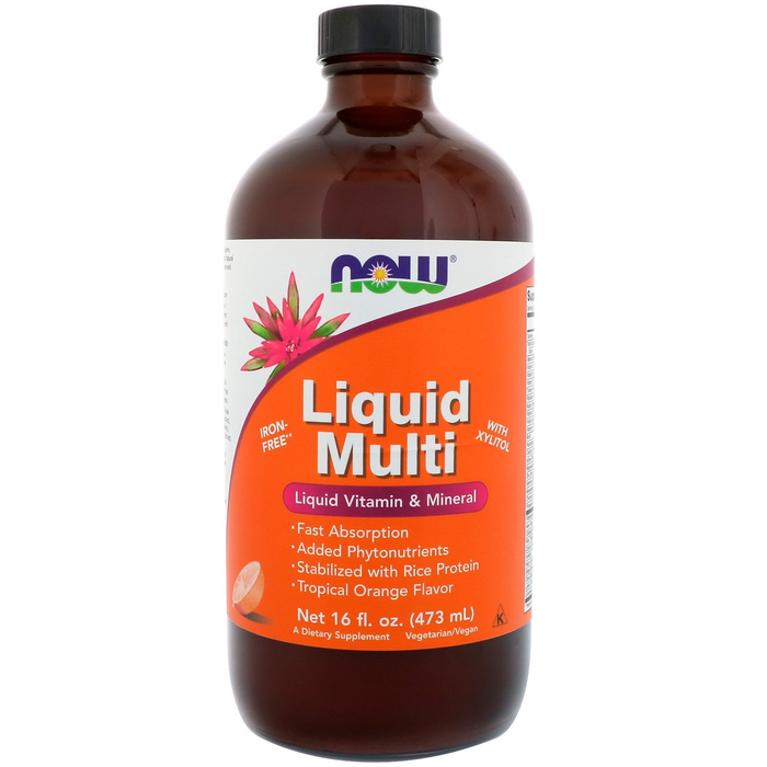 Now Foods Vitamins, Minerals, Herbs & More Now Foods Liquid Multi Orange Flavored 16 Oz