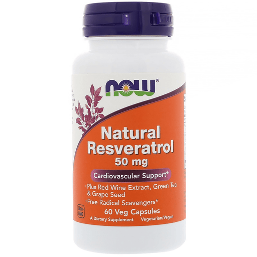 Now Foods Vitamins, Minerals, Herbs & More Now Foods Natural Resveratrol 50 Mg 60 Vegetable Capsules