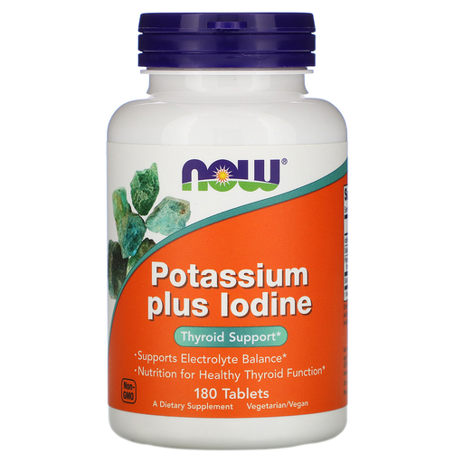 Now Foods Vitamins, Minerals, Herbs & More Now Foods Potassium Plus Iodine 180 Tablets