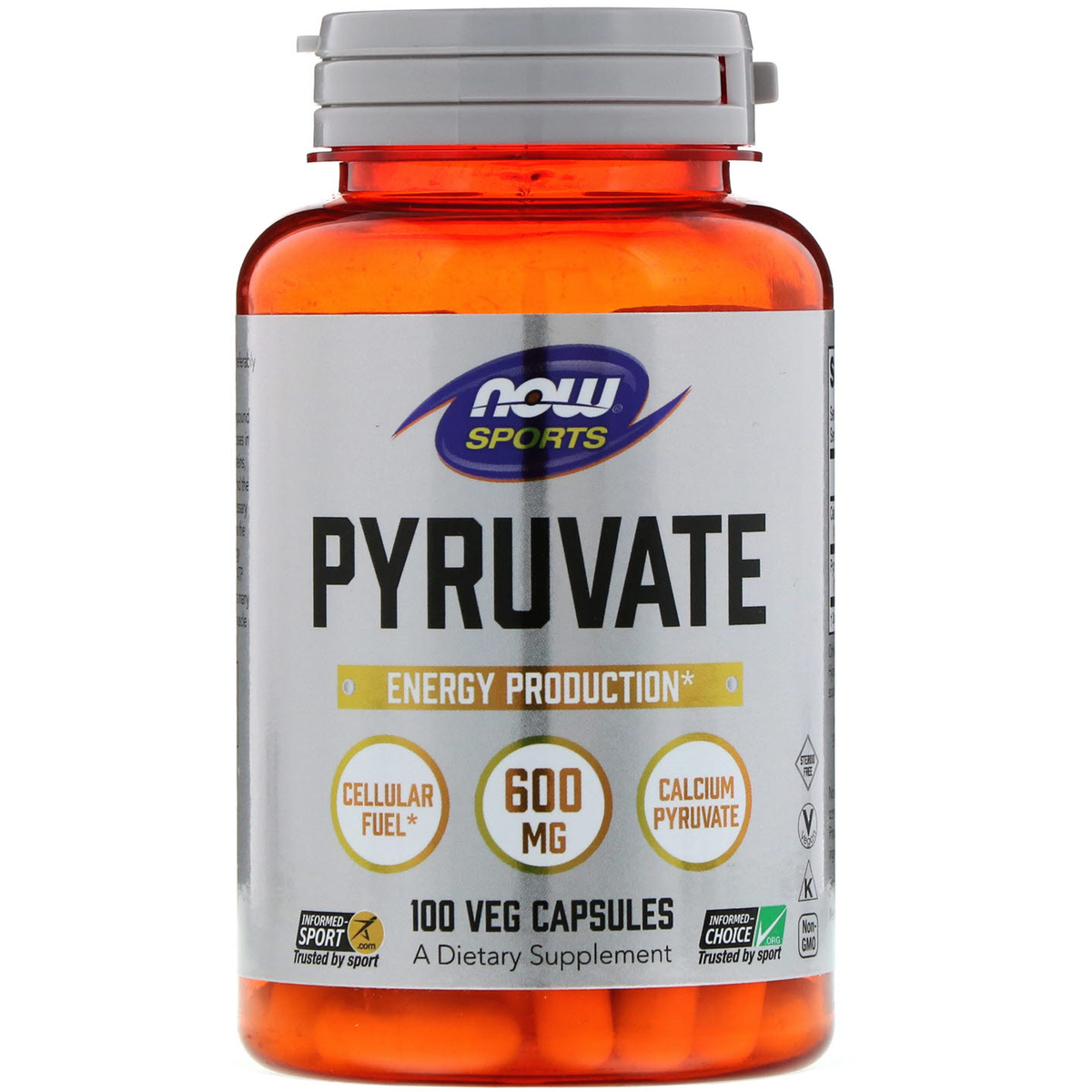 Pyruvate 600mg 100 Capsules - Now Foods — Capitol Nutrition