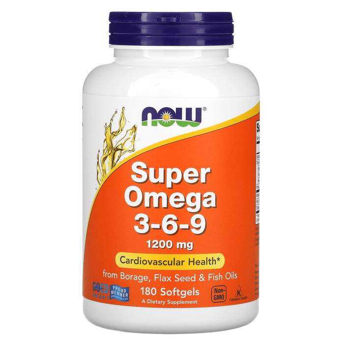 Now Foods Vitamins, Minerals, Herbs & More Now Foods Super Omega 3-6-9 1200 Mg 180 Softgels