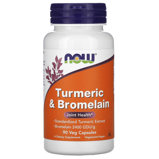 Now Foods Vitamins, Minerals, Herbs & More Now Foods Turmeric & Bromelain 90 Vegetable Capsules