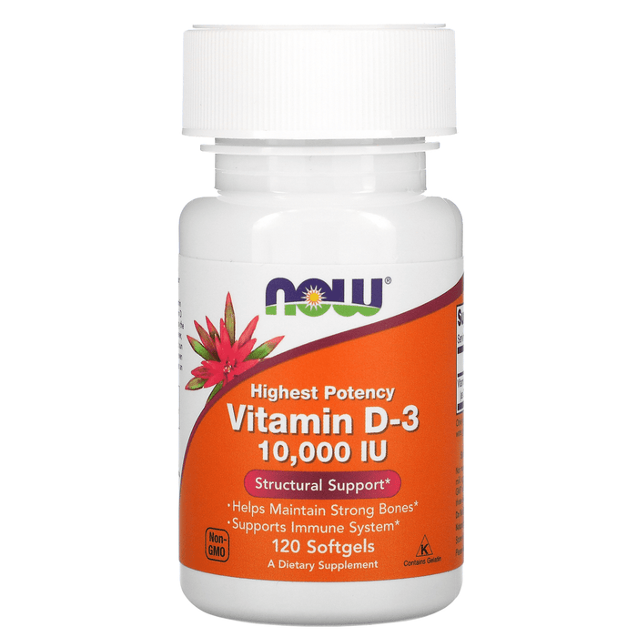 Now Foods Vitamins, Minerals, Herbs & More Now Foods Vitamin D3 10,000 IU 120 Softgels