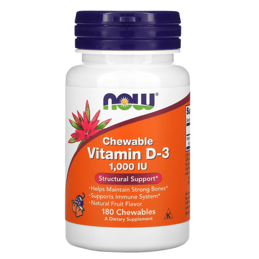 Now Foods Vitamins, Minerals, Herbs & More Now Foods Vit D-3 1000 IU Fruity Chew 180 Lozenges