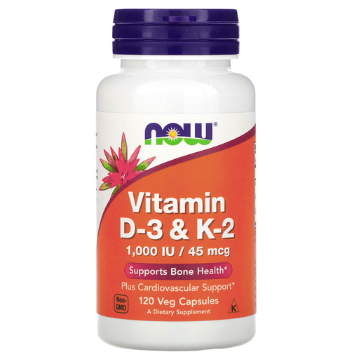 Now Foods Vitamins, Minerals, Herbs & More Now Foods Vit D-3 / K2 1000 IU / 45 Mcg 120 Vegetable Capsules