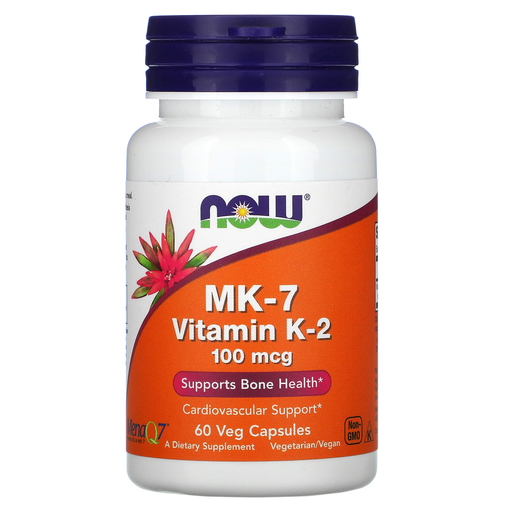 Now Foods Vitamins, Minerals, Herbs & More Now Foods Vitamin K-2 (MK7) 100 Mcg 60 Vegetable Capsules