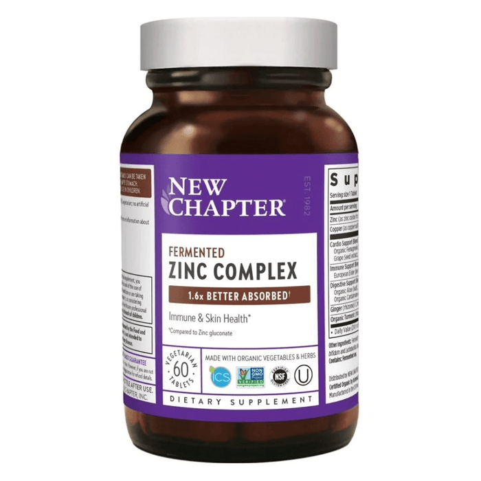 New Chapter Vitamins, Minerals, Herbs & More New Chapter Fermented Zinc Food Complex 60 Tabs