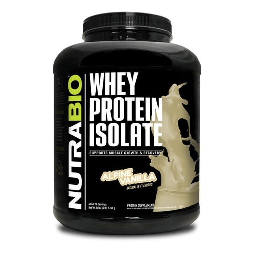 NutraBio Protein Powders ALPINE VANILLA NutraBio 100% Whey Protein Isolate 75 Servings