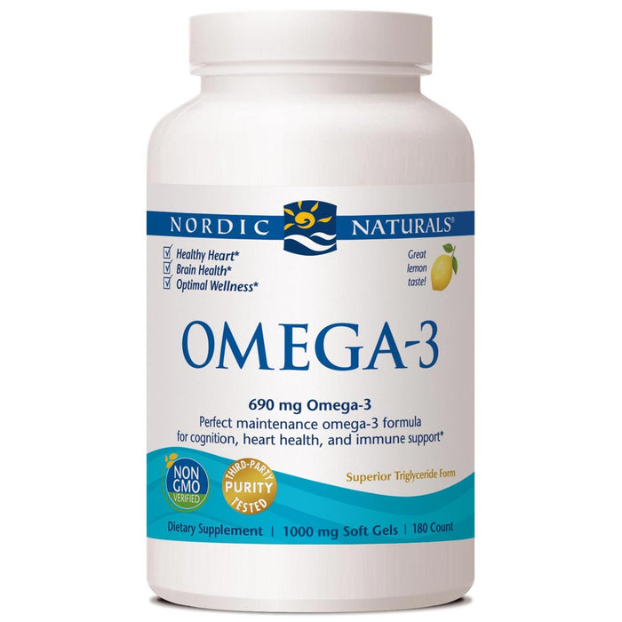 Nordic Naturals Vitamins, Minerals, Herbs & More Nordic Naturals Omega 3 Formula Lemon Flavor 180 SoftGels