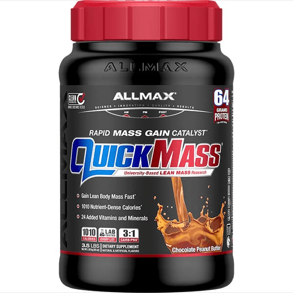 Allmax Nutrition Meal Replacement Powders Chocolate Peanut Butter Allmax QuickMass 3.5lbs