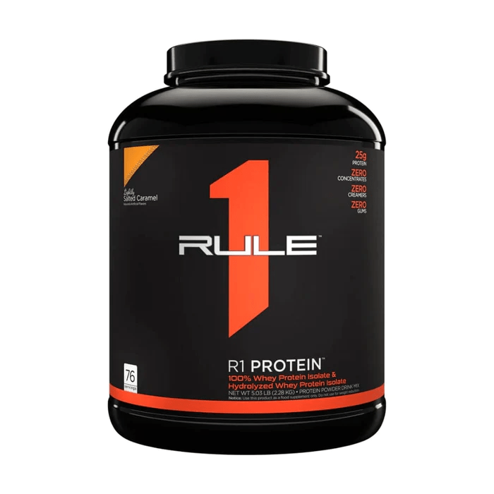 Rule1 Protein Powders Lightly Salted Caramel Rule 1 Whey Isolate Protein 5lb