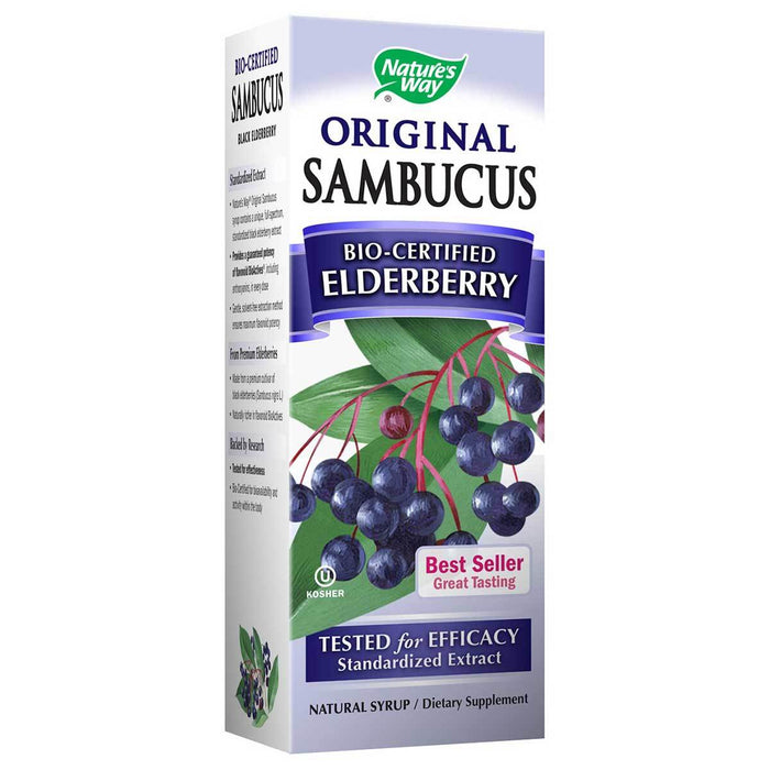 Nature's Way Vitamins, Minerals, Herbs & More Nature's Way Sambucus Original Syrup Black Elderberry 4 fl oz