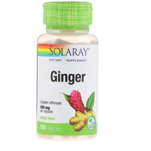 Solaray Vitamins, Minerals, Herbs & More Solaray Ginger Root 550mg 100 Caps