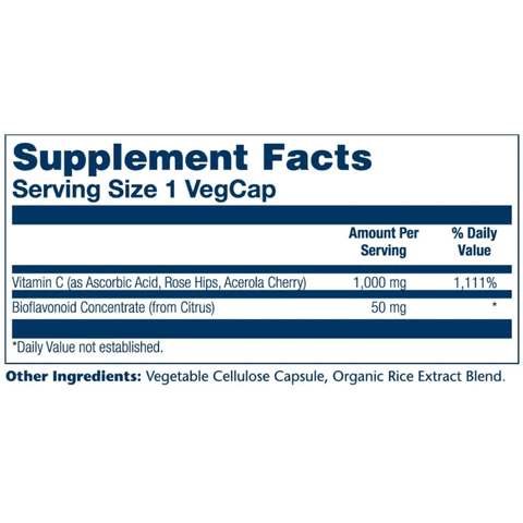 Solaray Vitamins & Minerals Solaray Vitamin C w/ Bioflavonoid Concentrate 1000mg 100 Caps