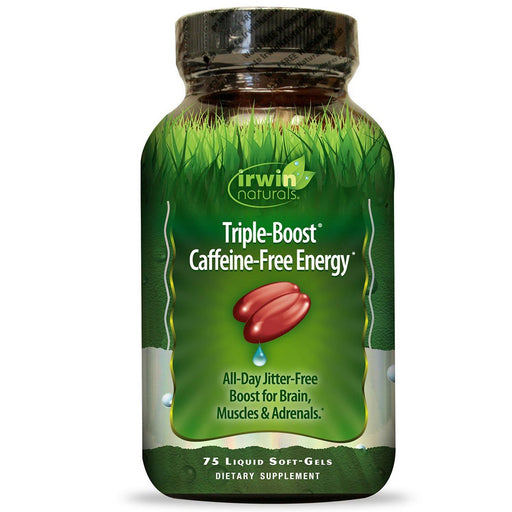 Irwin Naturals Sports Nutrition & More Irwin Naturals Triple-Boost Caffeine Free Energy 75 Liquid Soft Gels (580757979180)