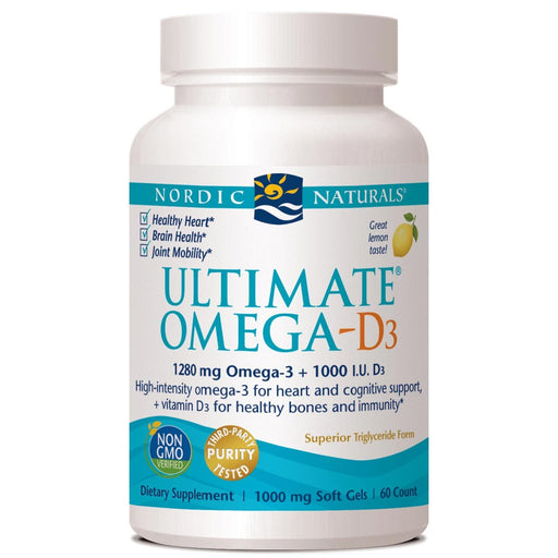 Nordic Naturals Vitamins, Minerals, Herbs & More Nordic Naturals Ultimate Omega D-3 60 SoftGels (581558140972)