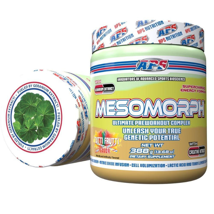 APS Nutrition Sports Nutrition & More Tutti Frutti Flavor APS Nutrition Mesomorph V3 388 Grams