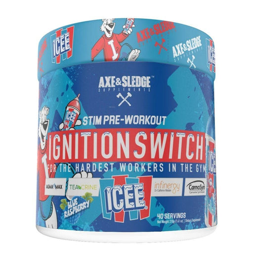 AXE & SLEDGE Sports Performance Recovery Icee Blue Raspberry Axe & Sledge Ignition Switch 40 Servings