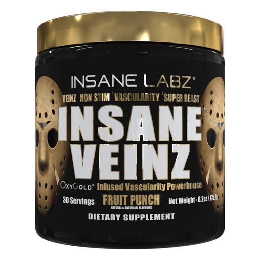 Insane Labz Nitric Oxide Fruit Punch Insane Labz Insane Veinz Gold 30 Servings