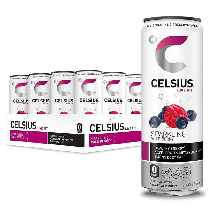 Celsius Drinks Sparkling Wild Berry Celsius Drink 12/Case