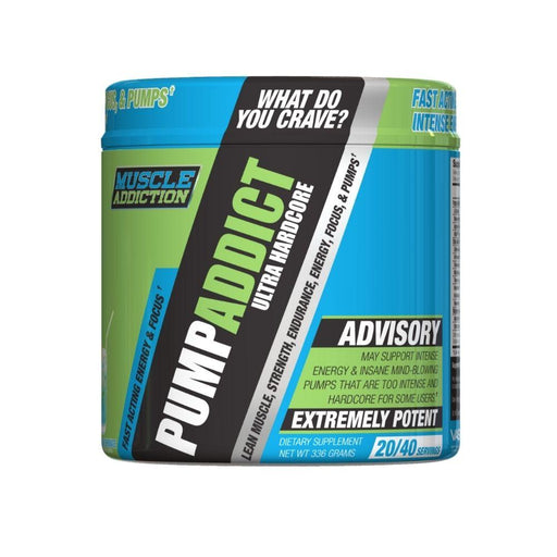 Muscle Addiction Pre-Workouts Blue Raspberry Lemonade Muscle Addiction Pump Addict 40 Servings