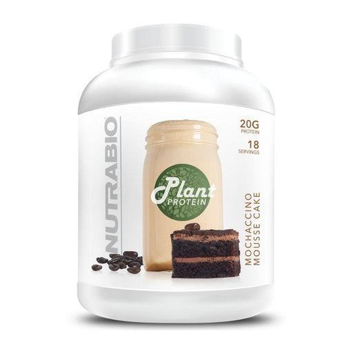 NutraBio Prohormones Mochaccino Mousse Cake NutraBio Plant Protein 18 Servings