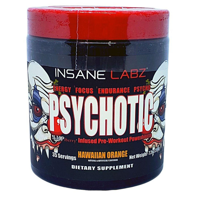 Insane Labz Sports Performance & - Recovery Hawaiian Orange Insane Labz Psychotic 35 Servings