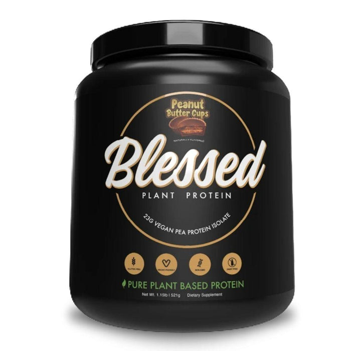 Blessed Protein Powders Peanut Butter Cups Blessed Plant Protein 1lb