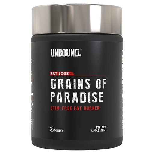 NutraBio Fat Burner Unbound Supps Grains of Paradise 60 Capsules