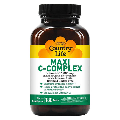 Country Life Vitamins & Minerals Country Life Maxi C Complex Caps 1000mg 180 Capsules