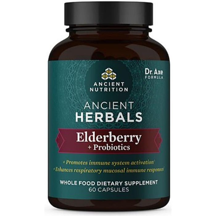 Ancient Nutrition Digestive Health Ancient Nutrition Elderberry + Probiotics 60 Capsules (4498263703667)