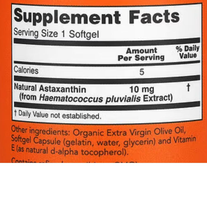 Now Foods Vitamins, Minerals, Herbs & More Now Foods Astaxanthin 10mg 60 Softgels