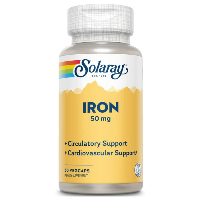 Solaray Vitamins, Minerals, Herbs & More Solaray Iron 50mg 60 Capsules