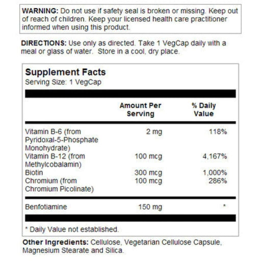 Kal Vitamins & Minerals KAL Benfotiamine+ 150mg 60 Capsules