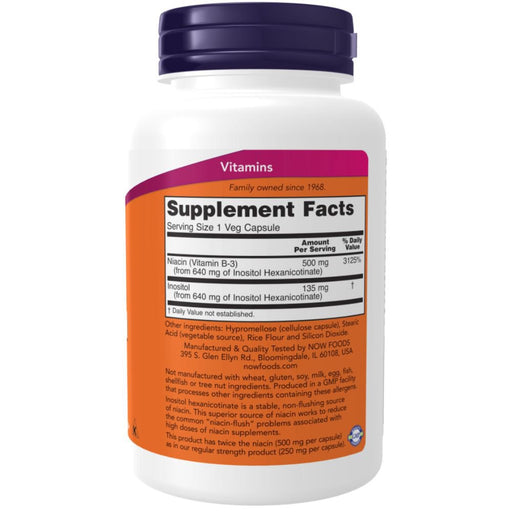 Now Foods Vitamins, Minerals, Herbs & More Now Foods Flush Free Niacin 500 Mg 90 Capsules