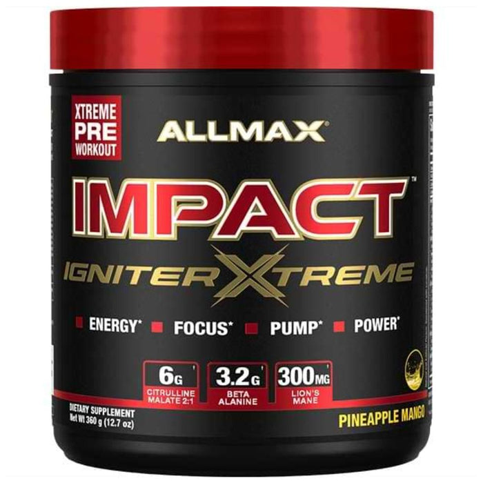 Allmax Nutrition Pre-Workouts Pineapple Mango Allmax Impact Igniter Xtreme 20/40 Servings