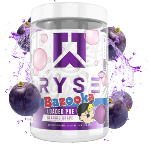 Ryse Supplements Pre-Workouts Bazooka Grape Ryse Loaded Pre Preworkout 30 Servings