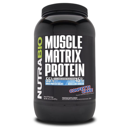 NutraBio Protein Powders Confetti Cake NutraBio Muscle Matrix Protein 2lbs