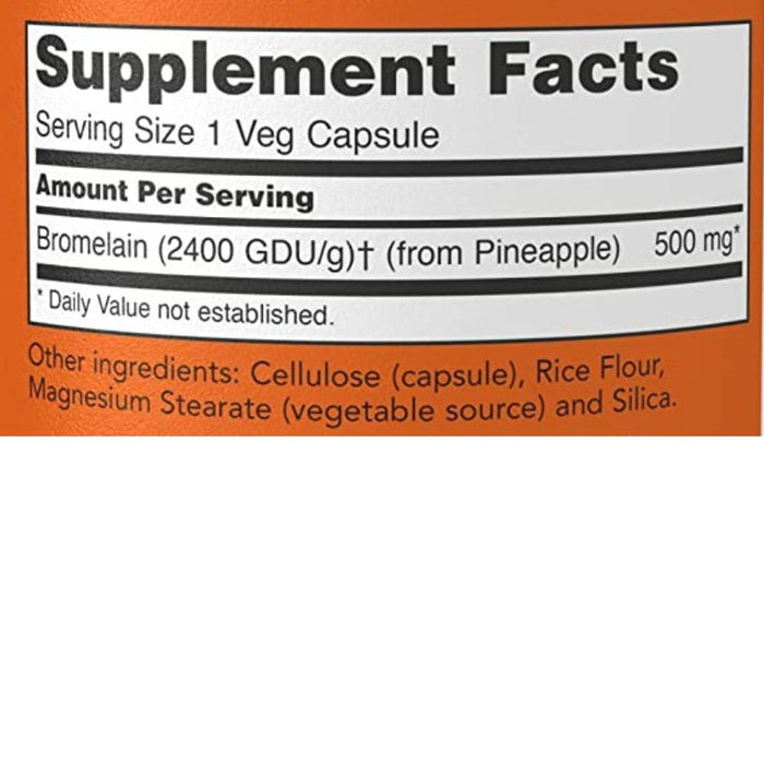 Now Foods Vitamins, Minerals, Herbs & More Now Foods Bromelain 500Mg 60 Capsules