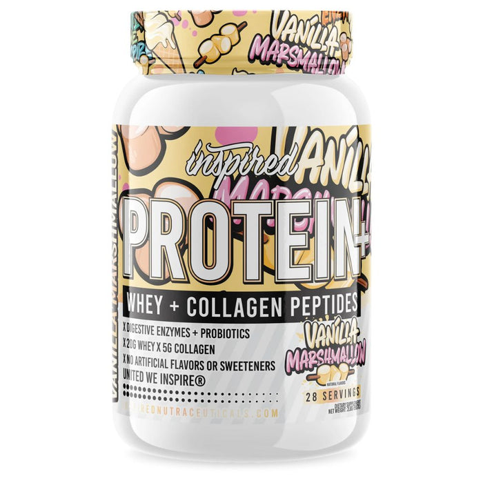 Inspired Nutraceuticals Protein Powders Vanilla Marshmallow Inspired Protein+ Collagen & Probiotics 28 Servings