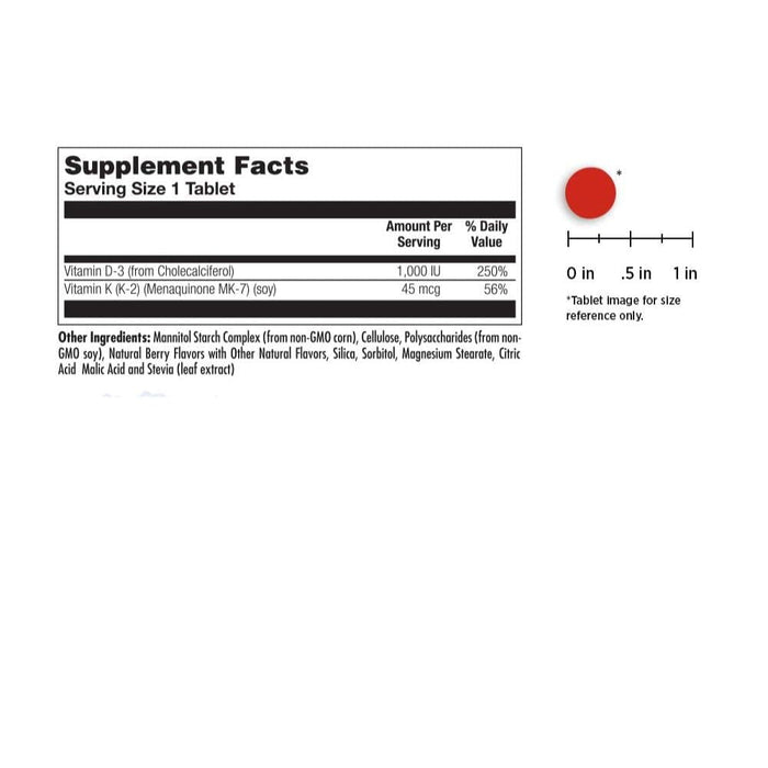 Kal Vitamins & Minerals KAL Vitamin D3 & K2 60 Lozenges